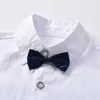 Bear Leader Spring Autumn Baby Boy Gentleman Suit White Shirt With Bow Slips Vest Byxor Byxor 3PCS Formella Kids Kläder Set 210708