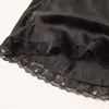 Suyadream mulher shorts de seda preto 100% natural laço verão 210719
