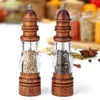 5" 6" 8" 10" Salt and Pepper Grinder, Solid Wood Spice Mill with Strong Adjustable Ceramic Grinder Kitchen Cooking Tools 210712
