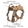 Dog Collars Leashes Service Military Tactical Harness Vest Clotes Molle Outdoor Training with Accessory Water BottleCarrie267L