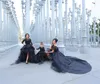 2021 Black Lace Flower Girls Sukienki na wesela Klejnotowa szyja Księżniczka
