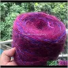 Clothing Fabric Apparel Drop Delivery 2021 550G High Quality Wool Mohair Flashing Wire Diy Winter Scarf Shawl Sweater Line Hand Knitting Soft