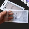 Universal 12 * 21cm zíper de plástico preto branco branco Bolsa de embalagem de empacotamento do saco de telefone celular para 4,7 a 5,5 polegadas capa capa concha