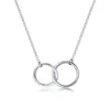Collier entrelacé, collier cercle de vie en acier inoxydable, collier anneau lié, bijoux pour femmes