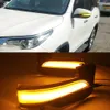 1 패밀리 측면 후면 뷰 미러 표시기 LED 동적 회전 신호 표시등 순차적 램프 Toyota Hilux Revo Fortuner Innova 2016-2020