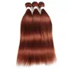 Brazilian Straight Bundles #33 Non Remy Human Hair Weave 3/4pcs Colored Weaving for Women