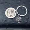 new Stainless Steel Keychain Pendant Teachers Plant Seeds That Grow Creative Tree of Life Decoration Keyring Teacher's Day Gift EWA5996