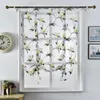 Gardin Drapes Blommor Kök Valance Tulle Sheer Sovrumsfönster Drape Home Decor