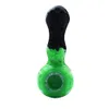 Silicone Pipe Spoon Hand Herb Pipes Colorful Screen Filter Glass Bowl nectar dabber tools