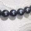 Collier de perles naturelles noires de tahiti pour femmes, véritable, à la mode, 89mm, 18quot, 255, W22175318