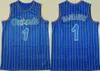 Erkekler Basketbol Retro Penny Hardaway Jersey Tracy McGrady 1 Vintage Mavi Beyaz Siyah Tüm Dikişli Takım Renkli Spor En Kaliteli