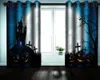 Gardin draperier skräddarsydda fönster 3d design för sovrum läskigt slott Praktiska digitala tryckgardiner