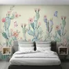 カスタム3D壁壁画のモダンな手描きのサボテン写真壁紙リビングルーム寝室の家の装飾アートの壁絵画パペルデパーテ