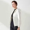 Jesień Winter Women Ultra Light Krótki Płaszcz 90% White Duck Parkas Kapturem Slim Zipper Snow Jacket Outwear 210430