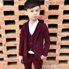 Resmi 3pcs Çocuklar Ekose Düğün Blazer Suit Marka Çiçek Erkek Parti Sekretler Setleri Okul Takımları Çocuk Bahar Giyim Setleri 212y 2011276318900
