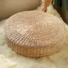 Floor Pillow Eco-Friendly Round Straw Cushion Hand Woven Tatami Floor Mat Yoga Tea Ceremony Meditation Pad 210716239H