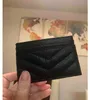 Elegancki czarny portfel kawioru Lady Brand Card Holder Fashion Damskie Karty kredytowe Torba Mini Skórzana Portse234L