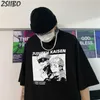 Harajuku erkek tshirt jujutsu kaisen baskılı unisex kısa kollu t gömlek serin karikatür anime casual t-shirt erkek streetwear tops Y0809