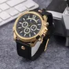 Brand Watches Men Big Dial Style Leather Strap Quartz Wrist Watch DZ01315K