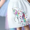 Lace Hollow Out Dresses For Girls Dress Elegent Flower Wedding Dress Backless Unicorn Ball Gown Girls Clothing For 4-10 Years 508 Y2