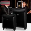 leather Famous Designer Metal Luggage Aluminum Alloy Carry Rolling LugThicker Travel Suitcase Protgage Suitcase High Strength Bag horizon triangle signal real