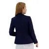 Giacche da completo da donna da lavoro da ufficio slim da donna Top Blazer design corto manica lunga Feminino vino rosso blu navy grigio 211006