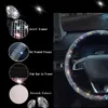 Nueva cubierta de volante de diamantes de imitación brillantes de Color de 15 pulgadas, cubierta de cuero PU de diamante para volante de coche, accesorios universales para automóviles