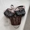 PU matelassé doux sac seau bandoulière sacs à bandoulière pour femmes hiver rembourré sacs à main et sacs à main tout nouveau mode shopping poche style rétro