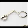 Keychains Fashion Accessories Drop Delivery 2021 Keychain Alloy Car Key Ring Spanner Adjustable Wrench Gifts Souvenirs Wedding Supplies For M