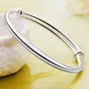 100% Originele 925 Solid Silver Bangle Bracelet Fit Europese Charms Kralen Armbanden Sieraden Gift voor Dames ZB001