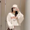 Spring Solid Puff Sleeve Casual Women Pullover Japanese Loose O-neck Sweatshirt Female Tops Korean Sweet Single Hoody 210514