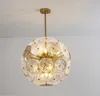 Deyidn luxo ouro pendurado lâmpadas de luz redonda teto candelabro para villa sala de jantar quarto decorativo moderno interior