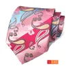 Mode Tillbehör Novelty Men Neck Slipsar 8cm Blå Slips för Man Paisley Floral Bowtie