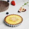 Mini Tart Pan Avtagbar Botten Non-Stick Round Quiche Bakeware Cakes Desserter Cookie Pudding Mote 4-tums XBJK2105