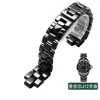 Pulseira de relógio convexa cerâmica preto branco relógio para J12 pulseiras 16 mm 19 mm alça especial elos sólidos fivela dobrável H0915315F