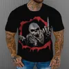 メンズTシャツ2022夏3D Tシャツ男性服SkullDeath半袖ボーイチャイルドファッションOネックストリートウェアクールカスタマイズ可能な110-6 XL