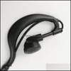 Autres pièces de rechange Fournitures MRO Office School Business Industriel 1 broche PTT Écouteur Mic pour Motorola Radios Curl Line 2,5 mm T6200 T6