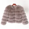 Women's Vests Maomaokong 2022 Real Fur Winter Natural Fashion Short Slim Jacket Luxury Leather