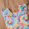 Costume da bagno per bambini Summer Girl Costumi da bagno Stampa a colori Abbigliamento da spiaggia infantile per 0-5 anni 210515