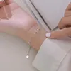 Link, ketting mode-sieraden metalen boog bedelarmband 2021 ontwerp zilverachtig plating glanzende kristallen eenlaag voor vrouwen geschenken