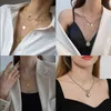 ZWC mode pendentif collier pour femmes Vintage multicouche femmes cou chaîne or serrure Portrait épais collier ras du cou bijoux G1206