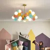 Lampadari Lampadario moderno in metallo colorato a led per soggiorno Lampade decorative a sospensione per bambini G9