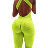 Женская спортивная йога набор сиамской высокой талии бедер брюки брюки Halter верхняя бандаж Йога комбинезон фитнес трексуи