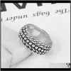 Anéis de cluster Drop entrega 2021 Antigo Sier Cor Retro mens dedo punk buddha anel casal jóias por atacado bijoux femme acces