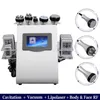 6 in 1 40K Ultrasonic Cavitation Slimming Machine Weight Loss Treatment Vacuum Laser Radio Frequency RF Liposuction For Spa