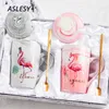 Роскошная мраморная чашка чашка Phnom Penh Mug Gift Box Set Coffee Mug Пара Flamingo Ceramic Souvenir Swedding Dist