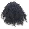 Ponytail Human Hair 100 Brazilian Human Hair Extensions deep curly Clip In Extension Pony tail Human Hair Drawstring Ponytail hai3989163