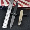 Coltello pieghevole Flipper BD4 di alta qualità N690 Lama Stone Wash bianco / nero GRN + Manico in acciaio inossidabile Cuscinetto a sfere Coltelli tascabili EDC