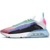 Med Tag 2090 Mens Womens Running Shoes Trainers Pure Platinum USA Oreo Var True Blue Void Pink Foam Grå Gul Kvinnor Sko Mode Sport Sneakers Utomhus