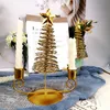 Bougeoirs Arbre de Noël Arbre de Noël Chandelier Vintage Style européen Golden Festival Décorations Organisateur Organisage Tabletop Tabletop